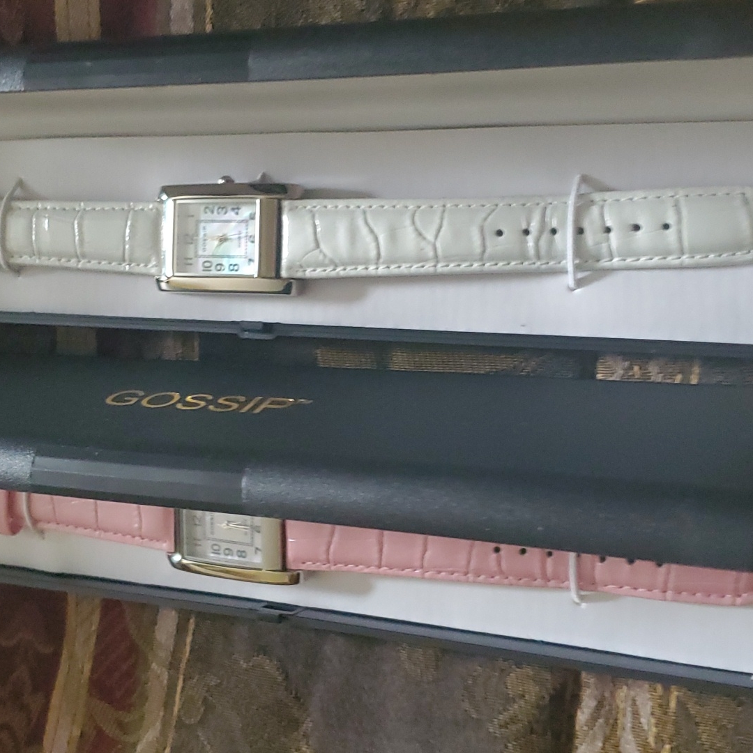 Gossip 2 Watches Gorgeous Boxed Leather Bands Warranties
